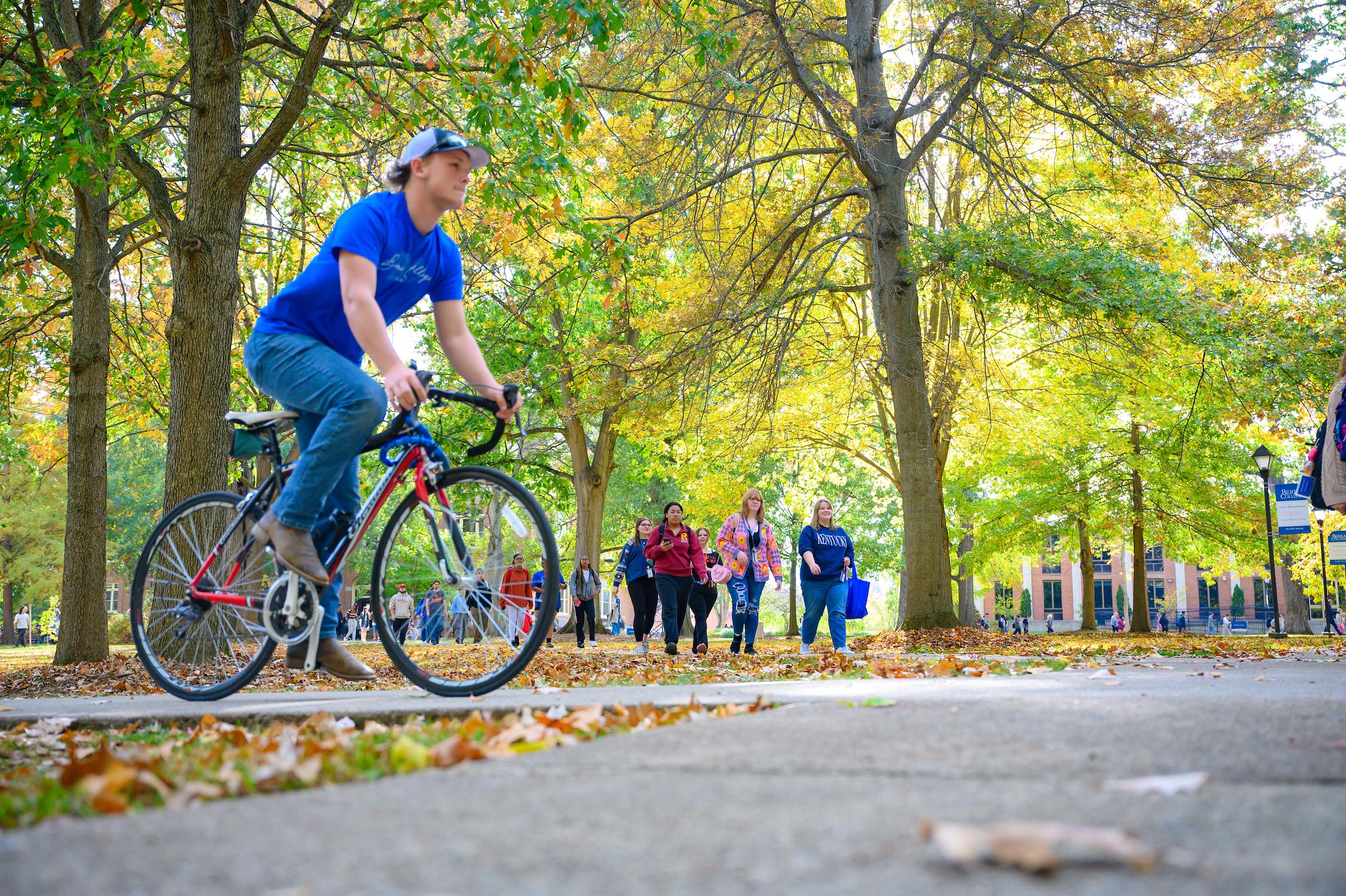 Students on campus.