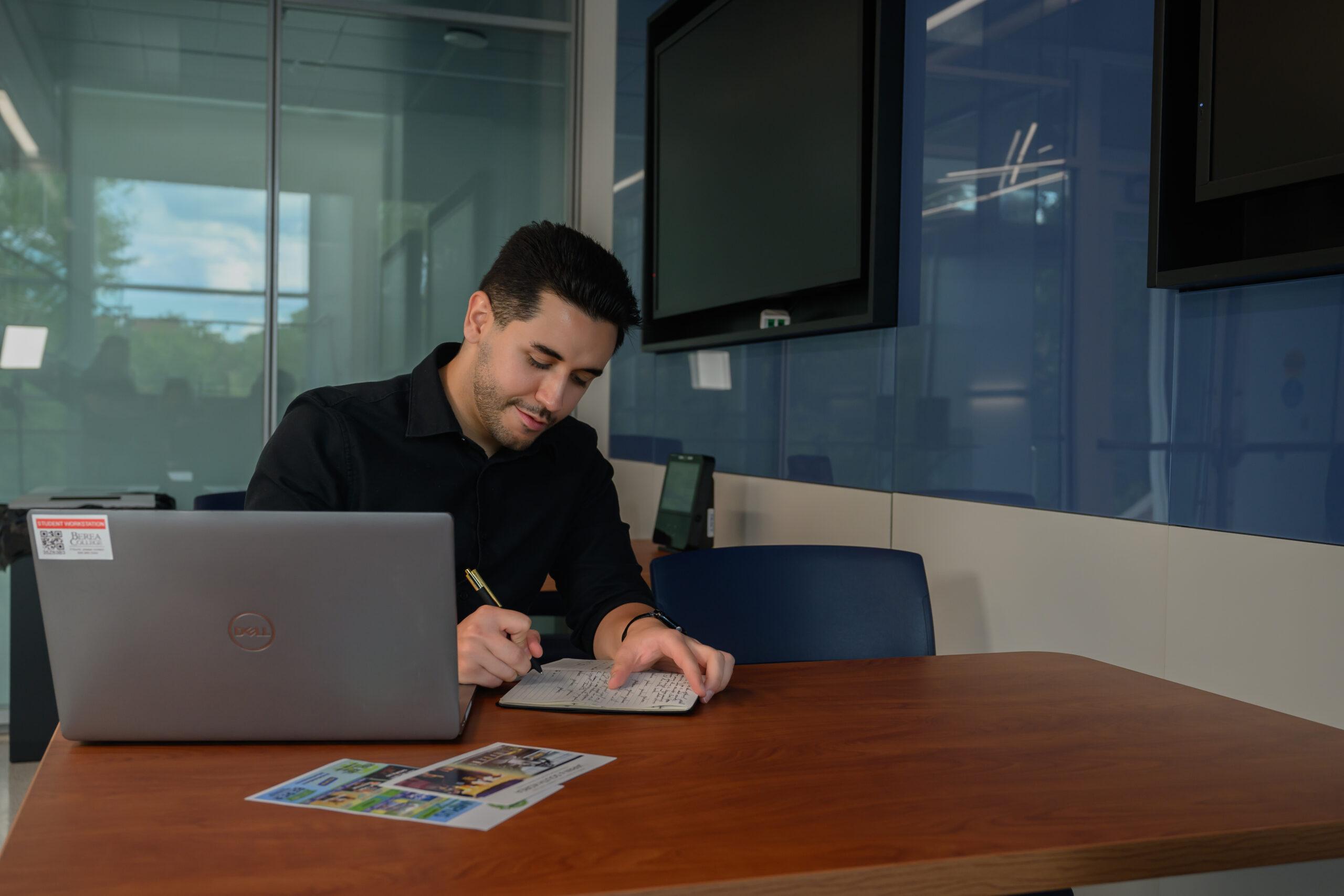Student on laptop
